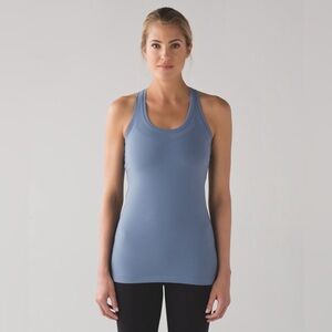 Lululemon Cool Racerback II Blue Denim Tank Top Size 4